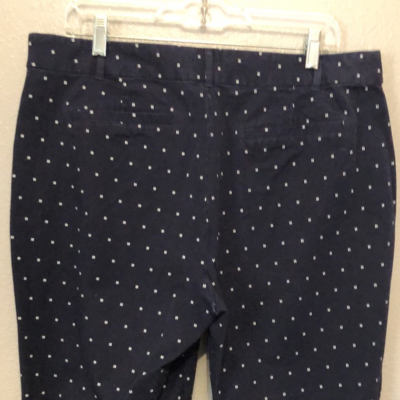 dip Navy white cropped pants Women's 16 ankle chino capri casual trousers summer - Picture 7 of 11